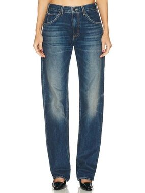 Nili Lotan Taylor Relaxed Straight Taper Rigid Denim Jeans Simon Wash Women’s 31